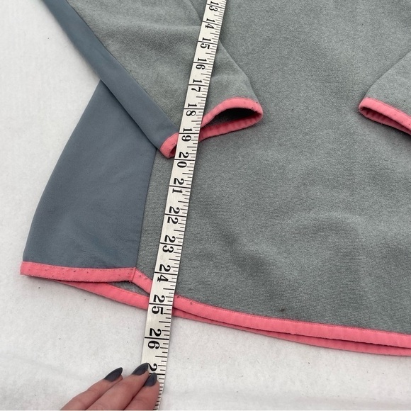 COLUMBIA Girls 1/4 lightweight Fleece pullover grey/pink size: XL 18 - Picture 8 of 8